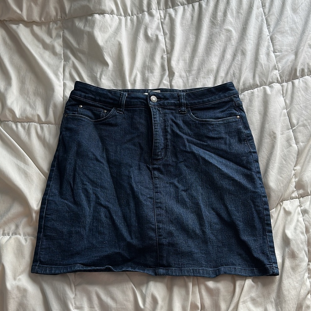 high waist Jean skort